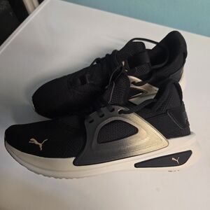 Puma Black and Cream Sneakers